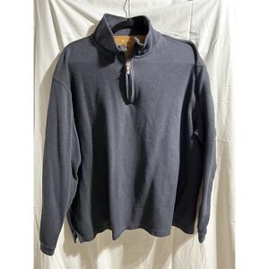 Haggar Clothing Men’s Half Zip Sweater Blue Size XXL